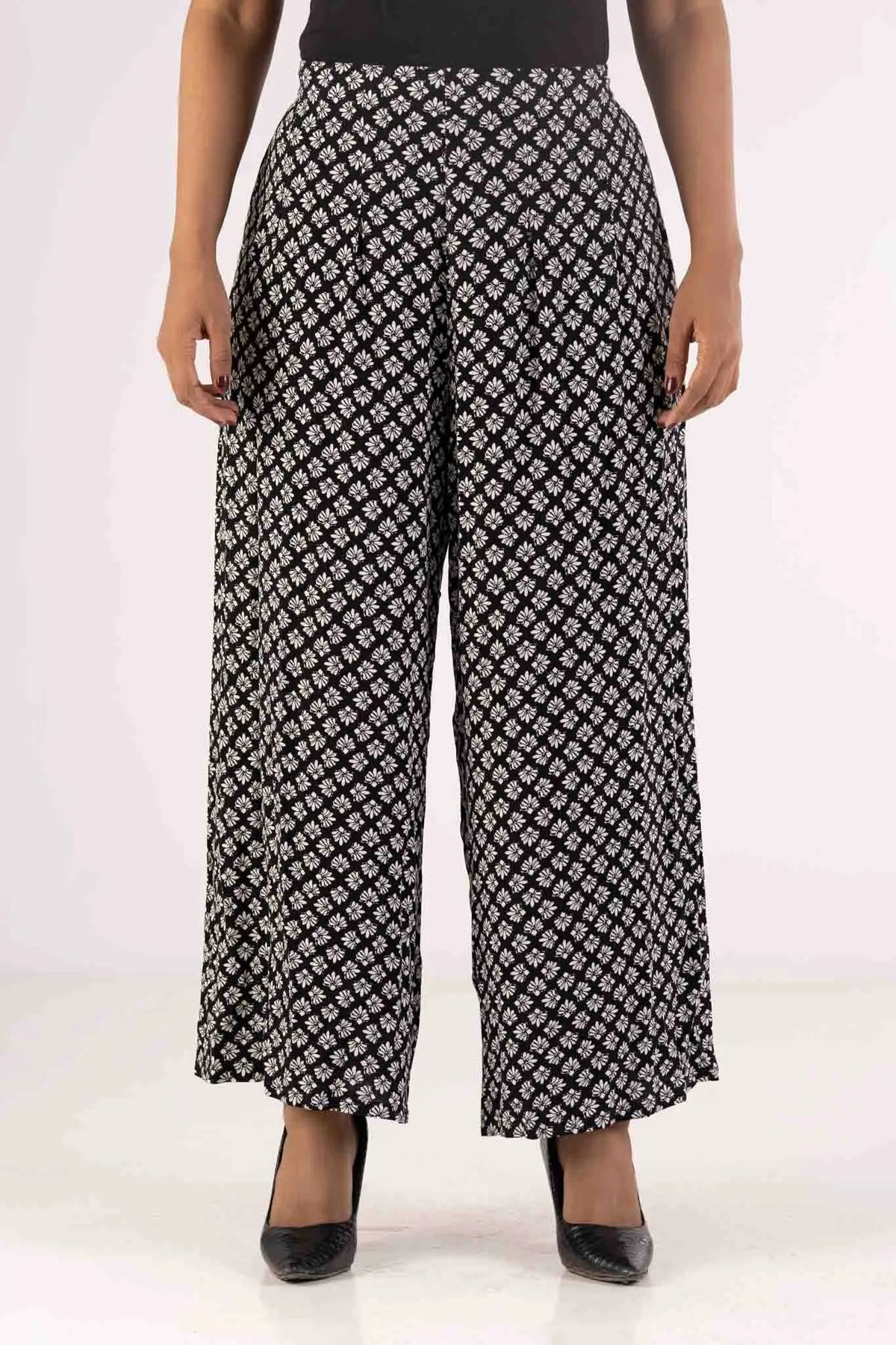 Women's Palazzo (Black Printed)