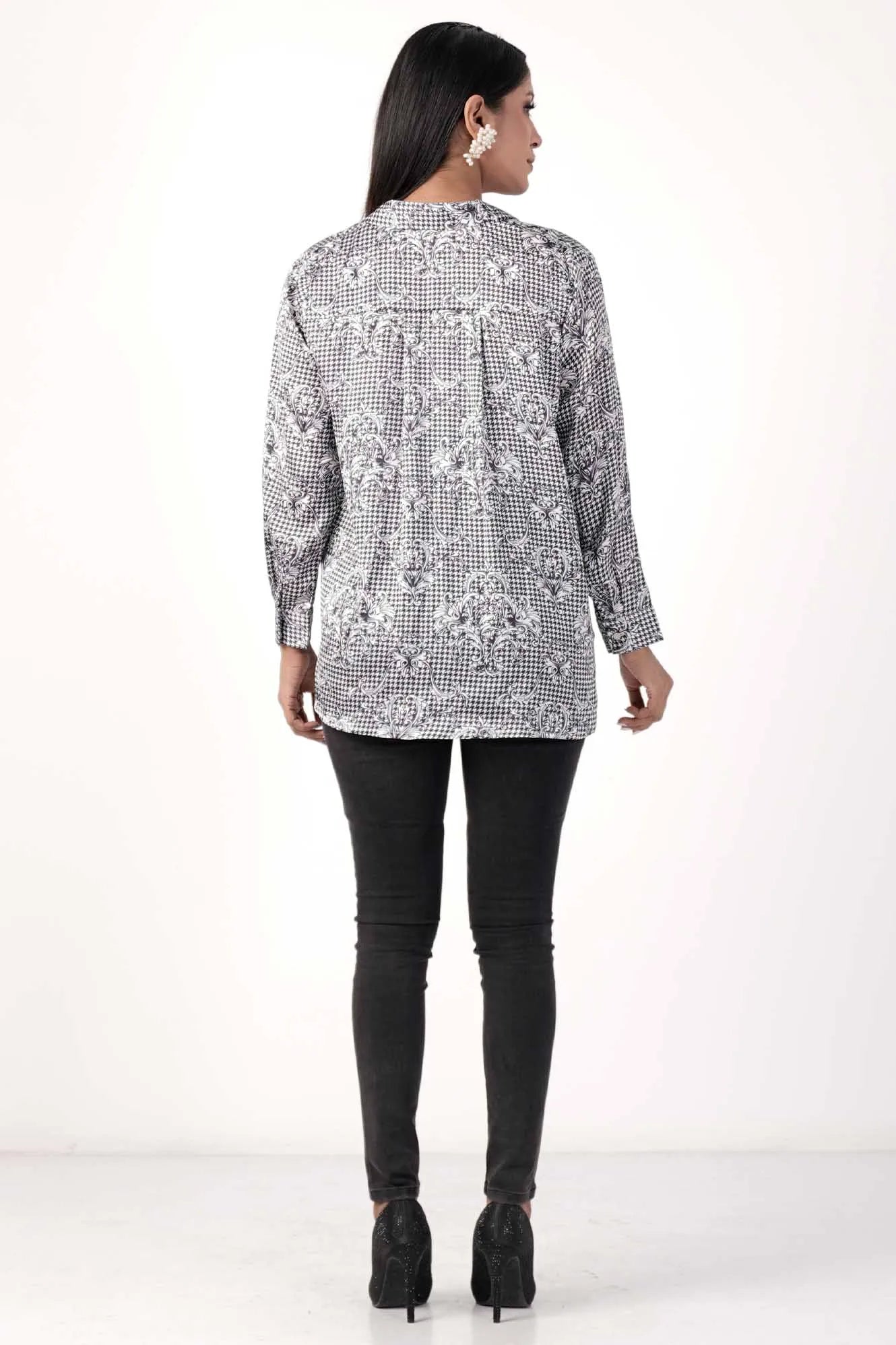Women's Shirt (Black Printed)
