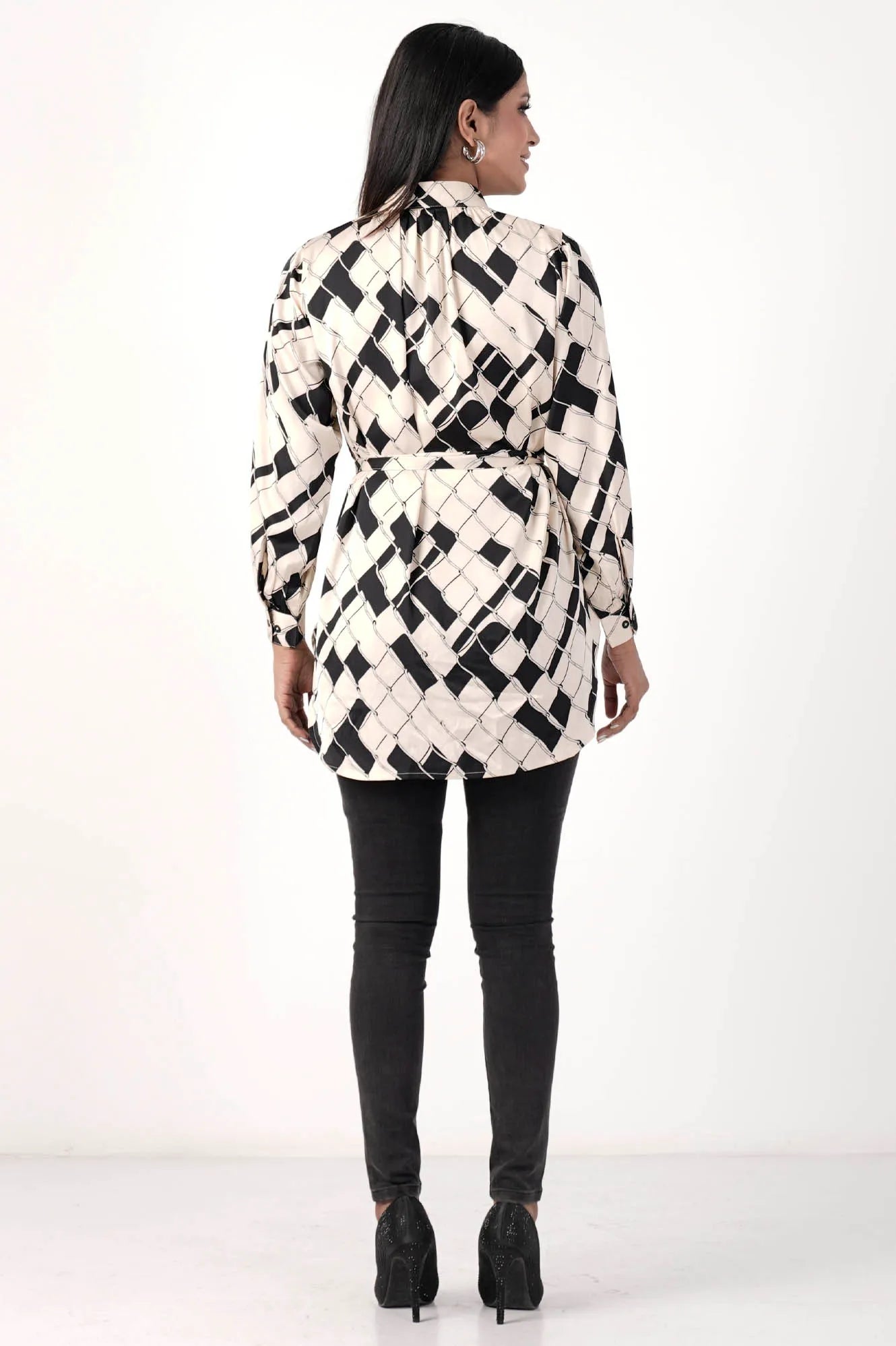 Women's Shirt (Black Printed)