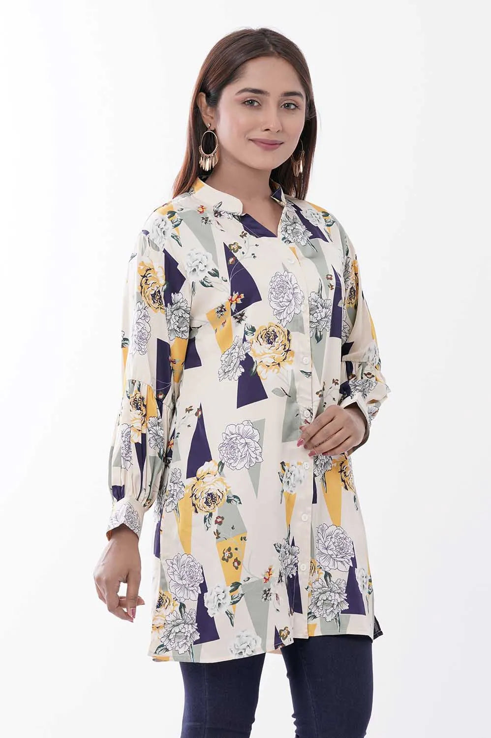 Women's Shirt (Navy Printed)