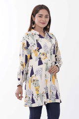 Women's Shirt (Navy Printed)