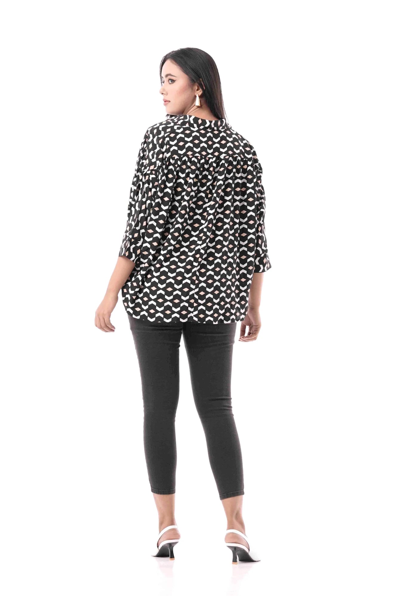 Women's Shirt (Black Printed)