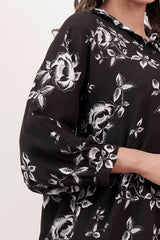 Women's Shirt (Black Printed)