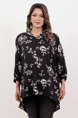 Women's Shirt (Black Printed)