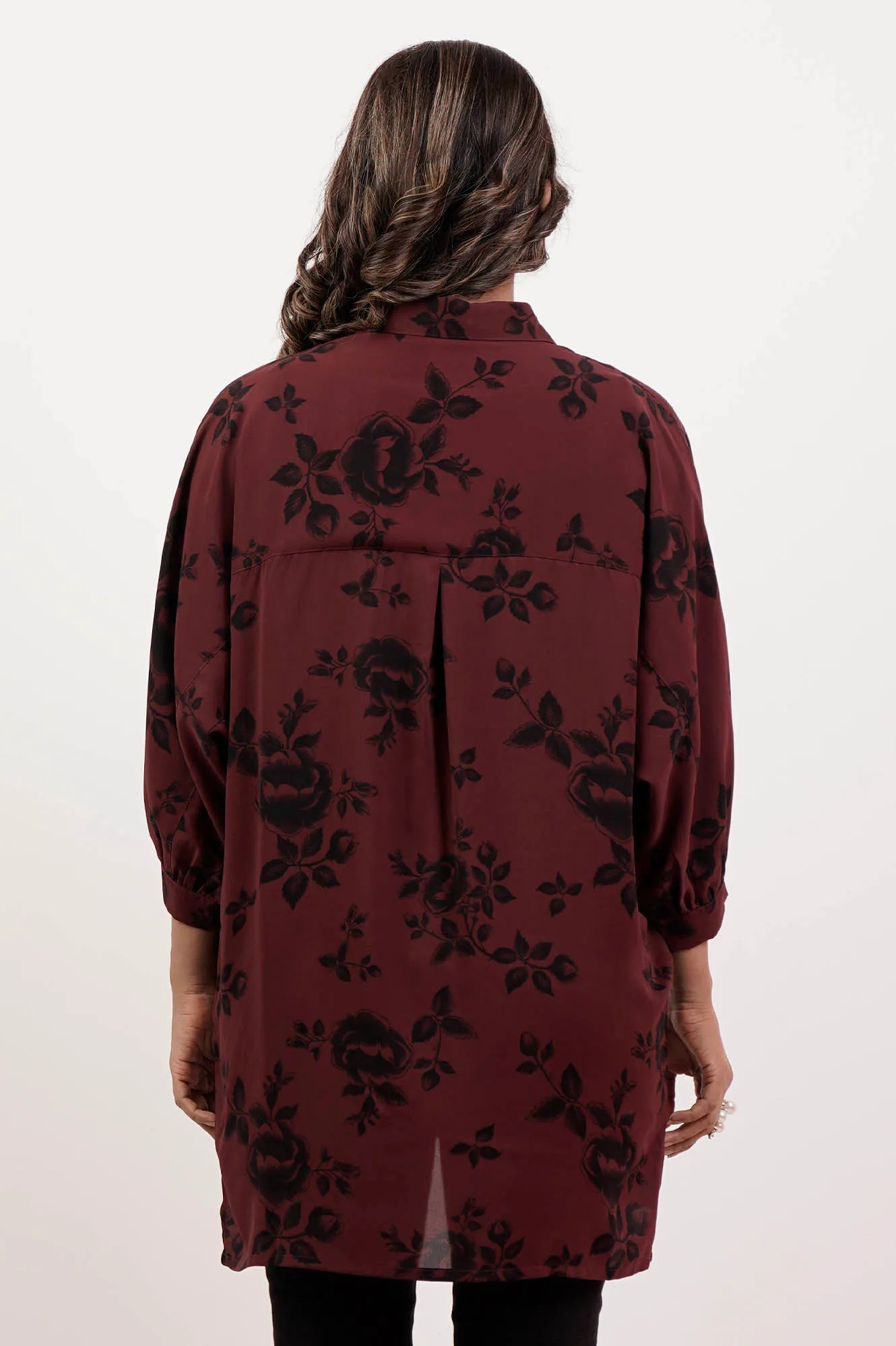 Women's Shirt (Maroon Printed)