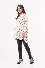 Women's Shirt (Cream Printed)
