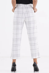 Women's Trouser (White Check)