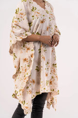 Women's Kaftan (Beige Print)