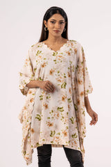 Women's Kaftan (Beige Print)