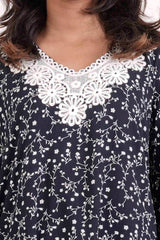 Women's Kaftan (Navy Printed)