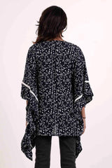 Women's Kaftan (Navy Printed)