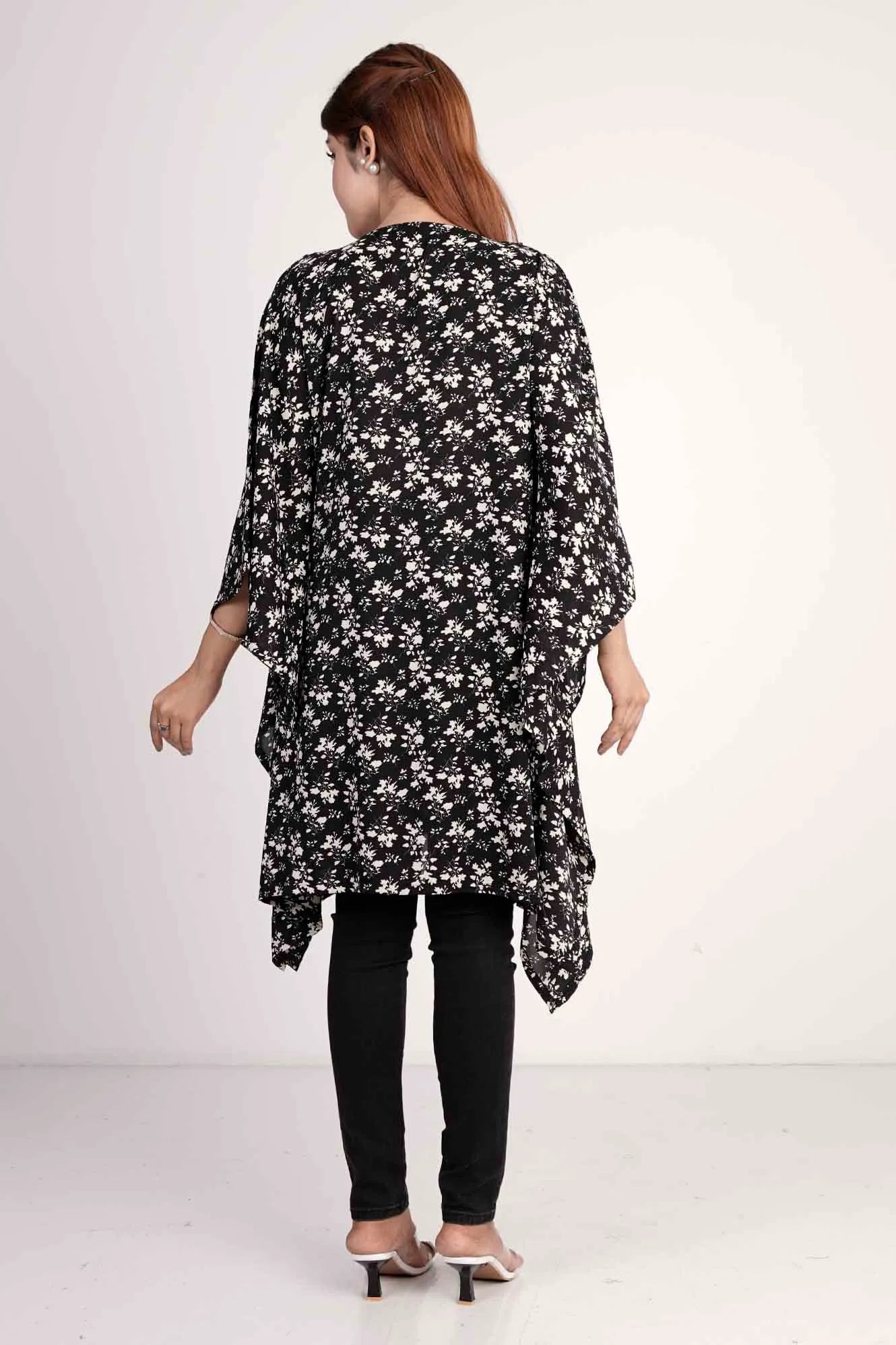 Women's Kaftan (Black Printed)