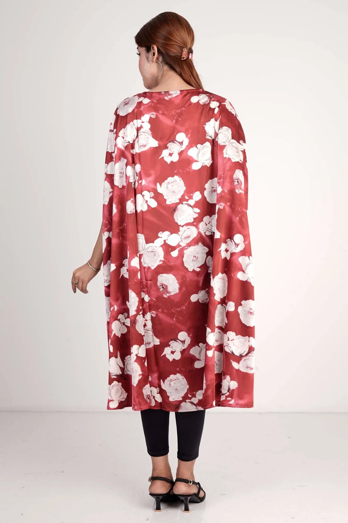 Women's Kaftan (Maroon Printed)