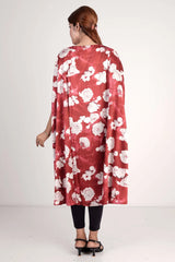 Women's Kaftan (Maroon Printed)