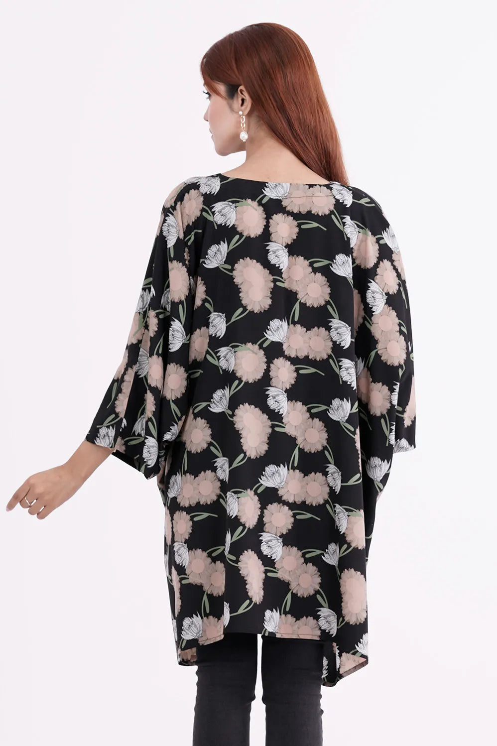 Women's Kaftan (Black Printed)