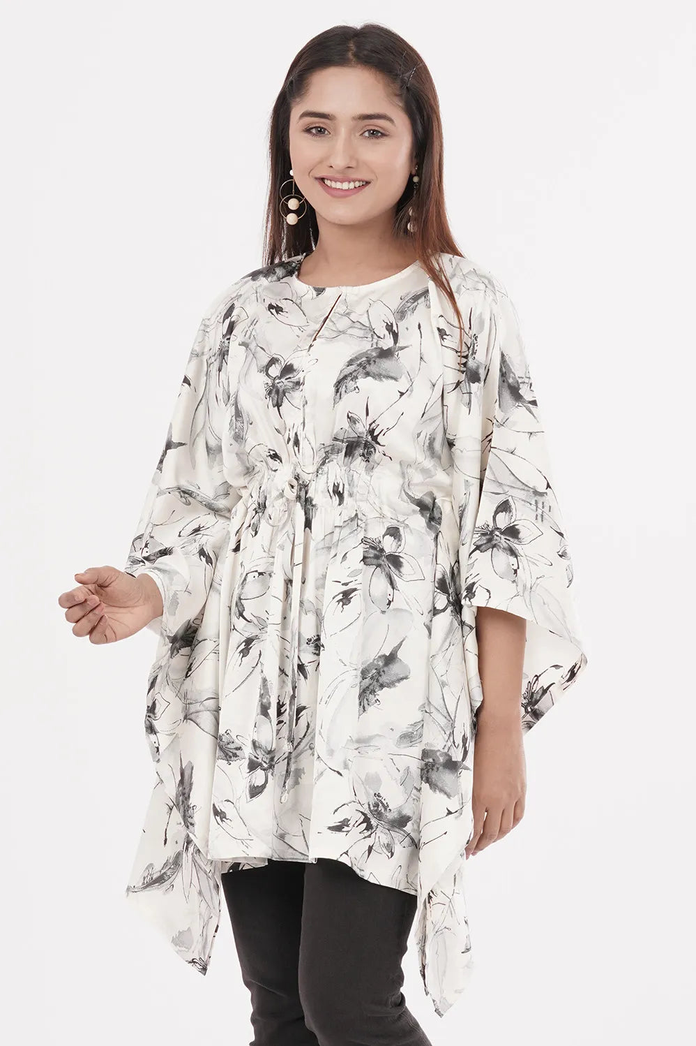 Women's Kaftan (Grey Printed)