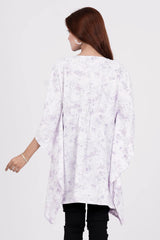 Women's Kaftan (White Printed)