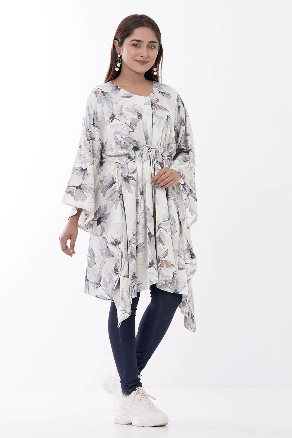 Women's Kaftan (Grey Printed)