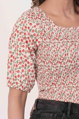 Women's Casual Tops (Flower Printed)