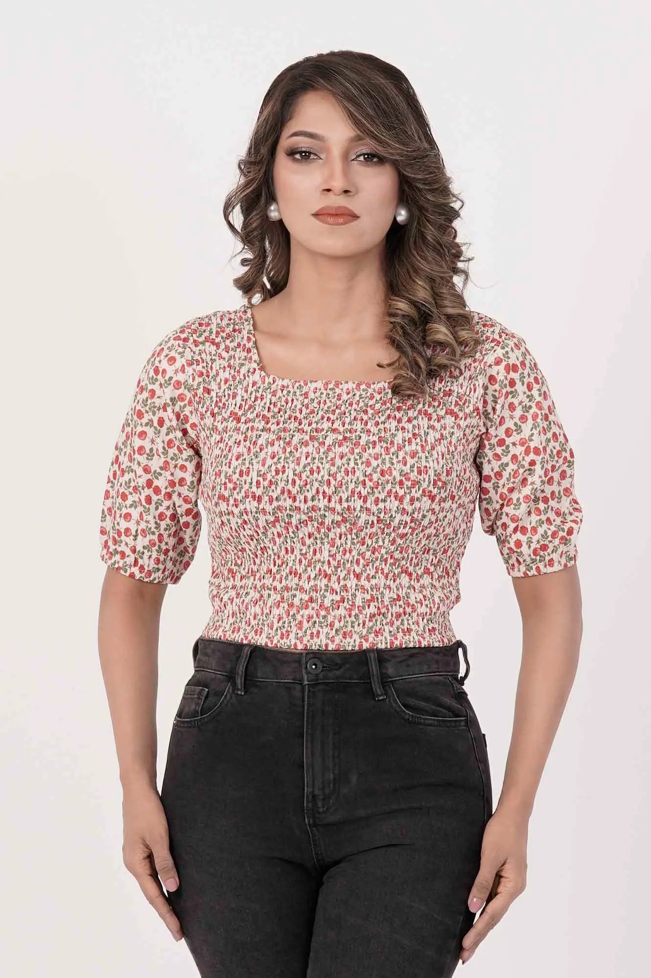 Women's Casual Tops (Flower Printed)