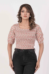Women's Casual Tops (Flower Printed)