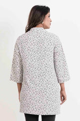 Women's Casual Tops (White Printed)