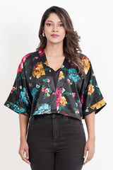 Women's Casual Tops (Black Printed)