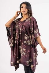 Women's Kaftan (Wine Print)