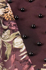 Women's Kaftan (Wine Print)