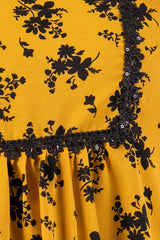 Women's Kaftan (Yellow Printed)