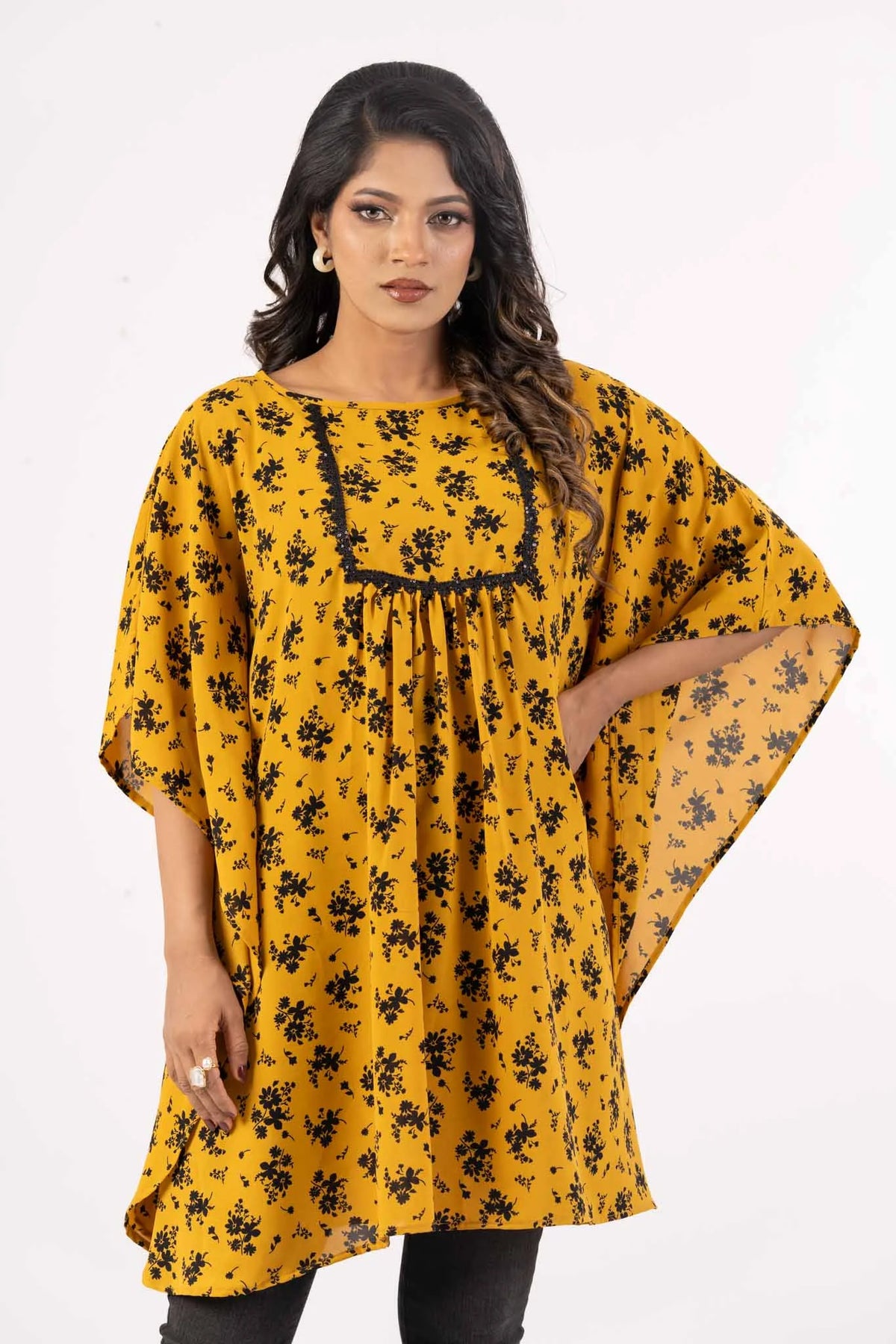 Women's Kaftan (Yellow Printed)