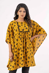 Women's Kaftan (Yellow Printed)