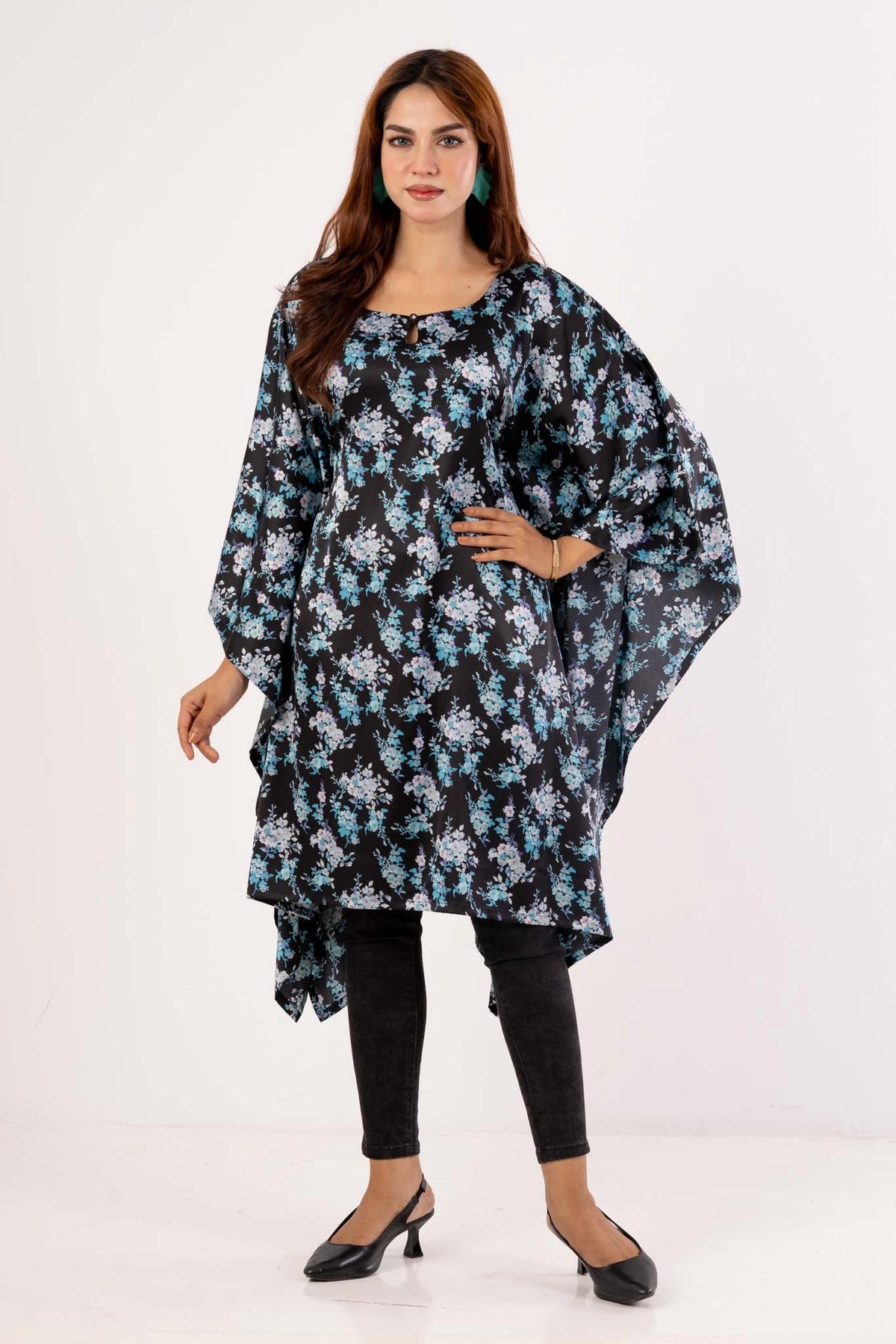 Women's Kaftan (Black Printed)