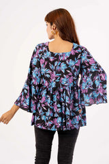 Women's Casual Tops (Black Printed)