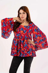 Women's Casual Tops (Red Printed)