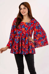 Women's Casual Tops (Red Printed)