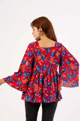Women's Casual Tops (Red Printed)