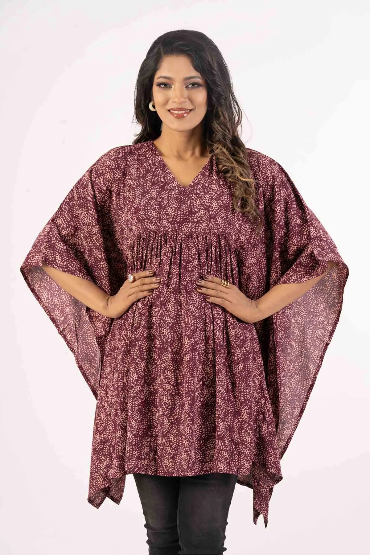 Women's Kaftan (Brick Printed)