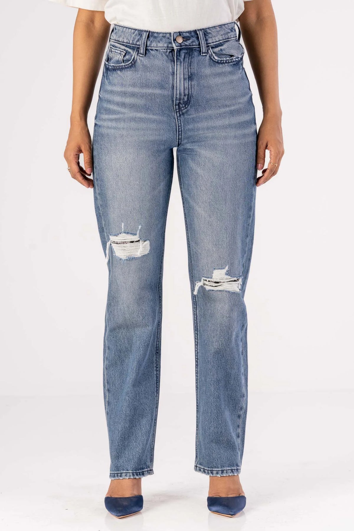Women's Denim Pant (Medium Wash)