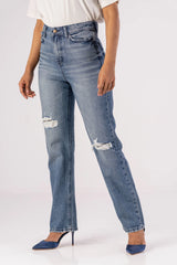 Women's Denim Pant (Medium Wash)