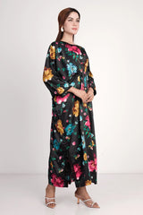 Women's Dress (Black Printed)