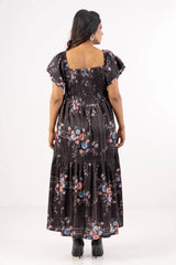 Women's Dress (Black Printed)