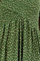 Women's Dress (Green Printed)