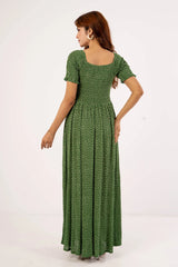 Women's Dress (Green Printed)