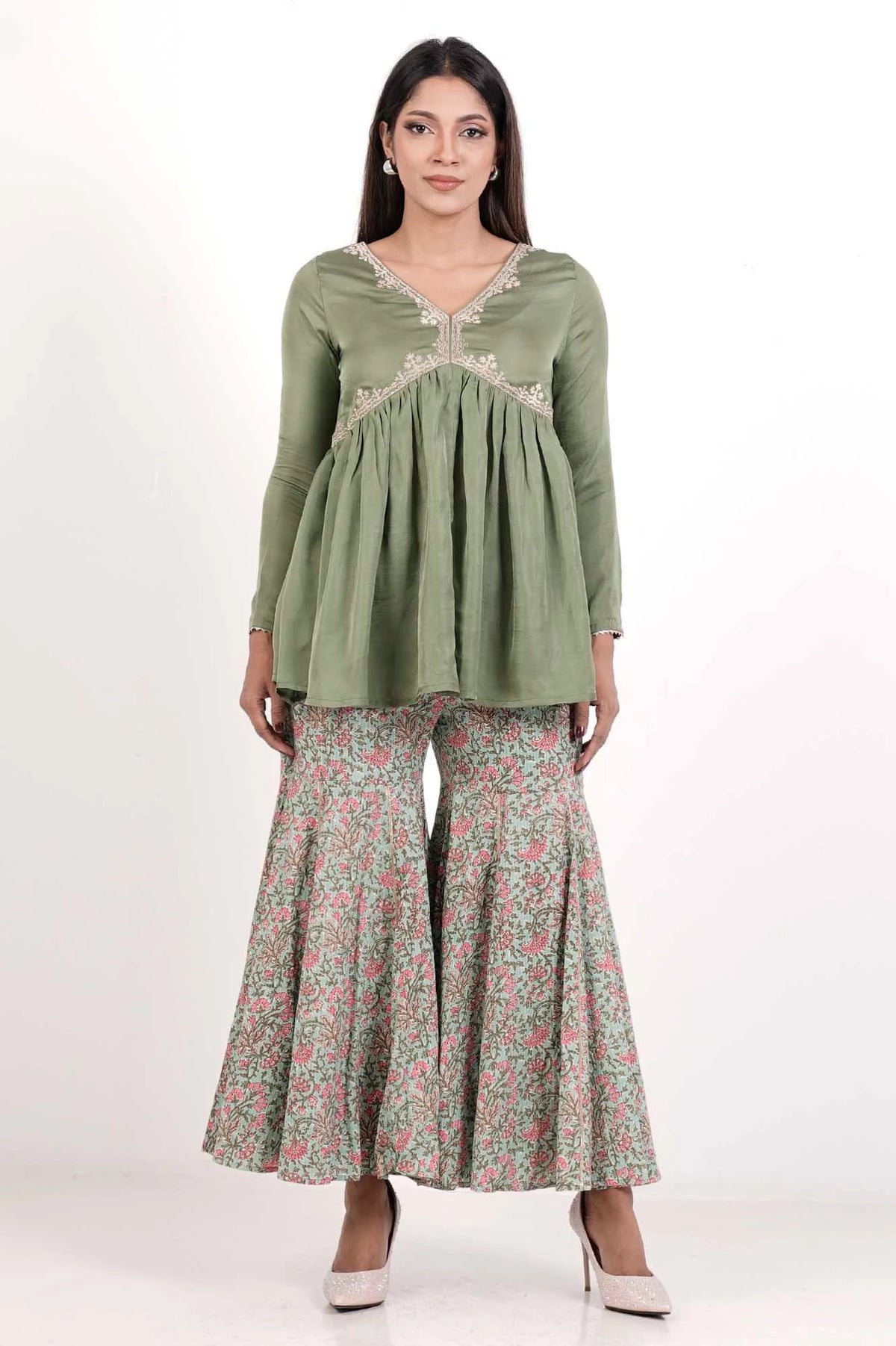 Women's Ethnic Tops (Olive)