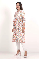 Women's Ethnic Tops (Orange Printed)