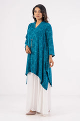 Women's Casual Tops (Teal Printed)
