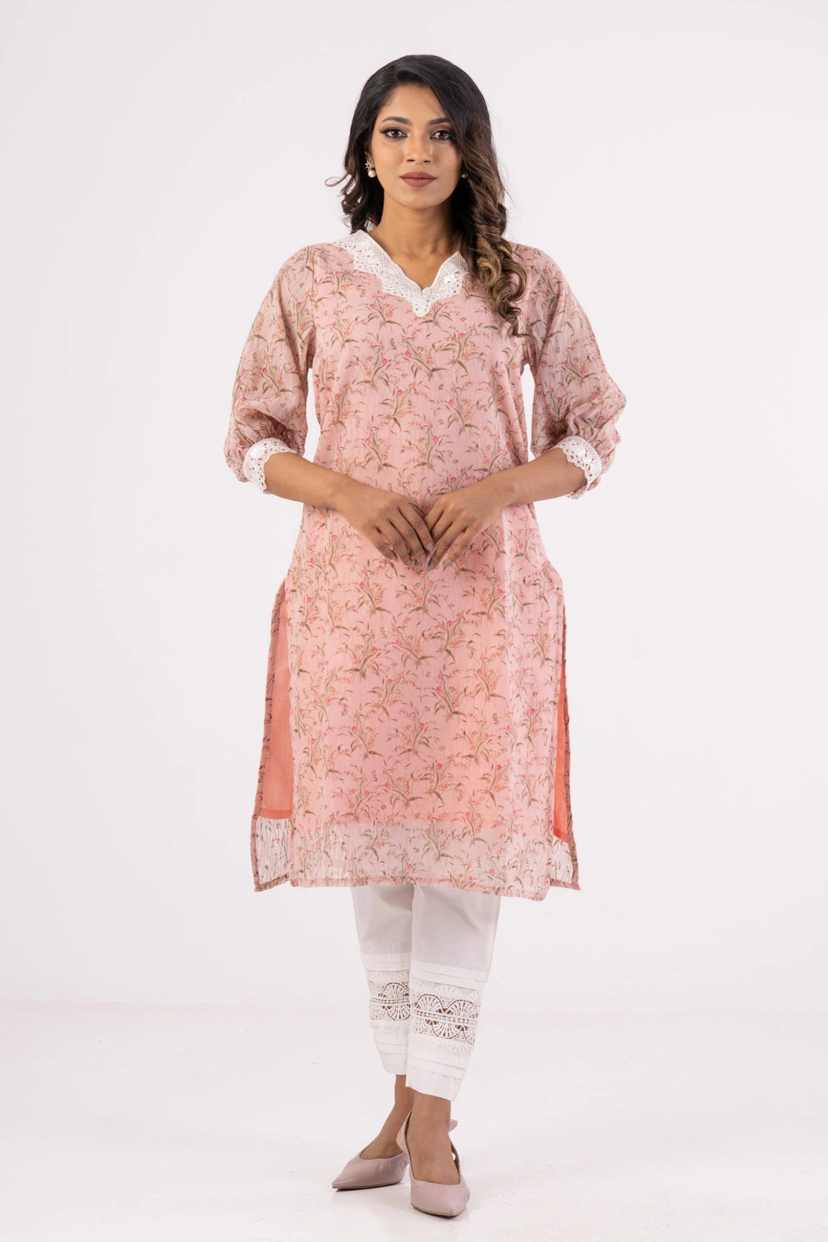 Women's Ethnic Tops (Coral Printed)