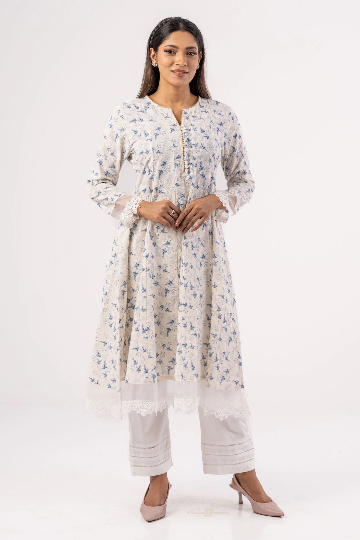 Women's Ethnic Tops (Blue Printed)