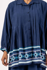 Women's Ethnic Tops (Set) (Navy Printed)